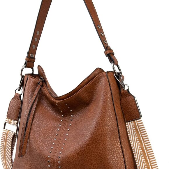 Medium Hobo Bags for Women Top Handle Satchel Shoulder Purse Bucket Handbag - Picture 6 of 6